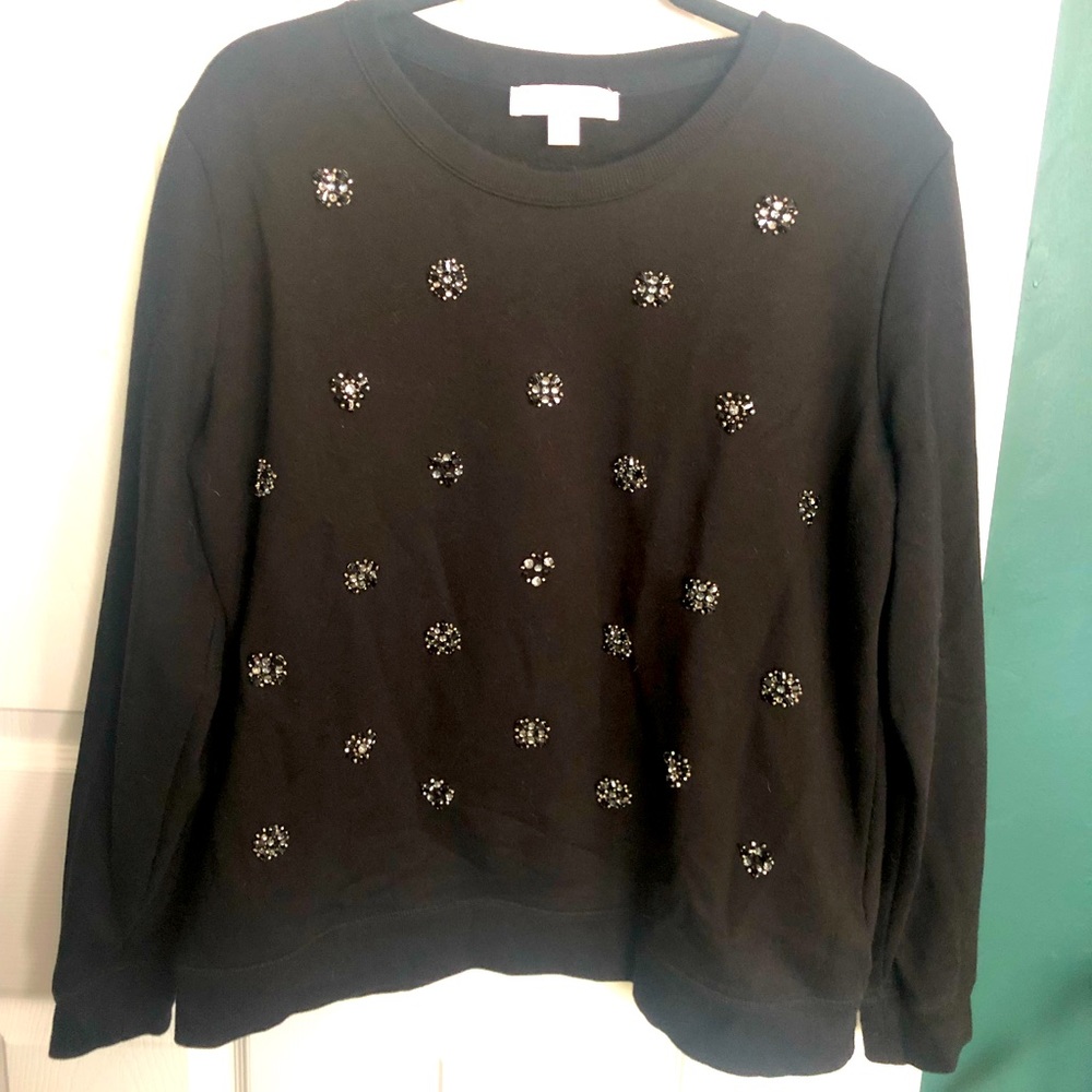 EUC Beaded Michael Kors Sweatshirt SZ XL